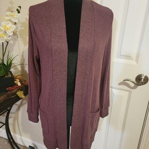 SOLD Mix by 41 Hawthorne Heather Berry Oversized Cardigan Size Small
